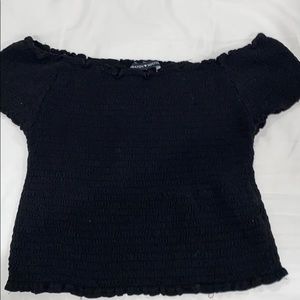 brandy off the shoulders black top!